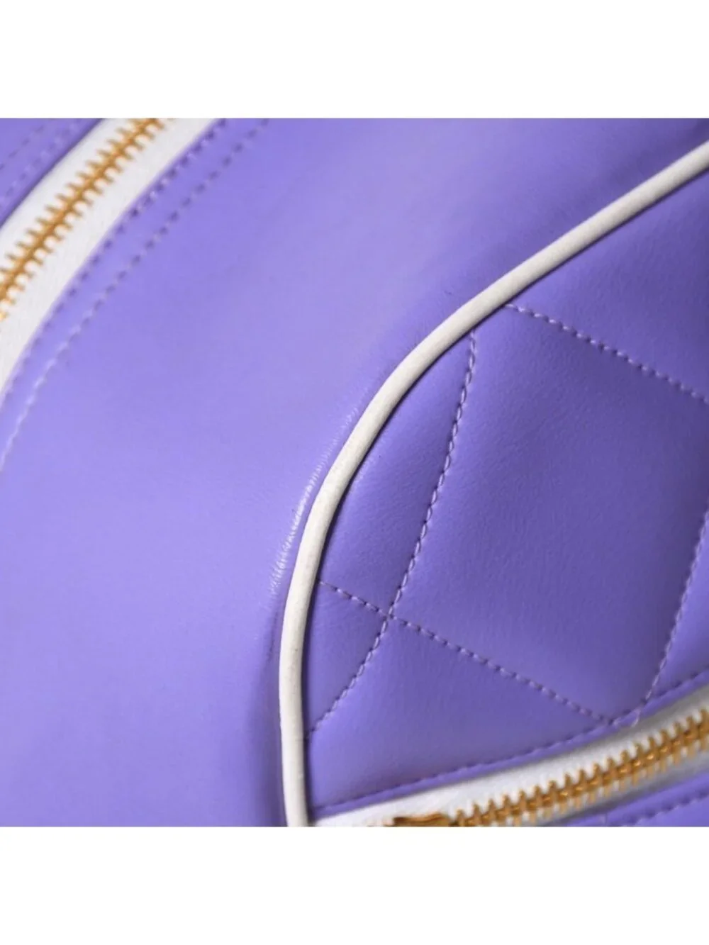 Chanel Boston Bag Sports Line Quilted Purple Gold